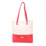 Beau Design Stylish  Cream Color Imported PU Leather Casual Tote Handbag With For Women's/Ladies/Girls